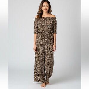 Wild Honey Animal Print Jumpsuit